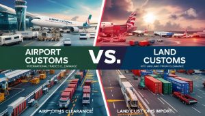 ترخیص کالا از گمرک فرودگاه vs گمرک زمینی